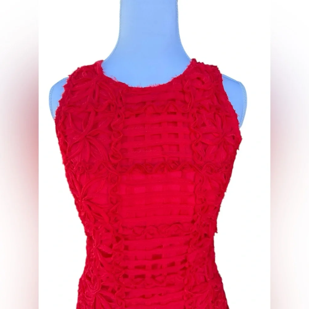 Endless Love Women’s Red Textured Maxi Dress Small NWT MSRP $185 Holiday Party - Picture 6 of 16